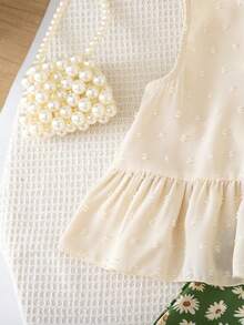 Emery Rose Kids Emery Rose Kids 2件套女童无袖纯色圆领休闲上衣和长裤套装，带荷叶边的幼儿女童夏季套装；2件套幼儿女童可爱复古风碎花套装，夏季服装；儿童夏季两件套女童服装；少女服装裤装套装；女童无袖上衣和碎花阔腿裤套装，带蕾丝边，非常适合夏季玩耍；夏季服装；春季女童套装；两件套女童裤装；少女两件套夏季服装，荷叶边飘逸套装，女童裤装和上衣 - 綠色 - 查看 10