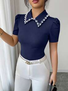 Vestido Casual Elegante para Mujer de , Ideal para Escapadas de Fin de Semana, Día de la Independencia, Día del Trabajo, Día de Colonia, Día de Acción de Gracias, - Azul marino - Ver 10