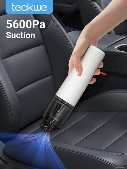 Teckwe Handheld Car Vacuum Cleaner, 5600Pa Strong Suction Cordless Mini Vacuum, Rechargeable Portable Hand Vac For Car Interior, Home, Pet Hair, Keyboard Cleaning