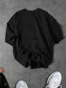 Sport MetroGents Áo thun nam cổ tròn tay ngắn in hình nhện, kiểu dáng thể thao thường ngày, thích hợp cho mùa hè. - màu đen - Xem 2