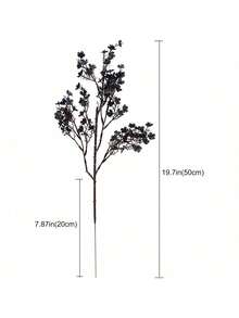 Global Babys Breath Fabric Cloth Artificial Flowers Bundle European Fake Silk Plants Decor Wedding Party Decoration Bouquets Real Touch DIY Home Garden - Black - View 7