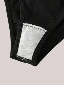 quần sịp nữ Cắt ra màu trơn - màu đen - Xem 6