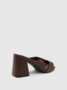 CUCCOO BIZCHIC 女士时尚高跟凉鞋 - 咖啡棕 - 查看 8