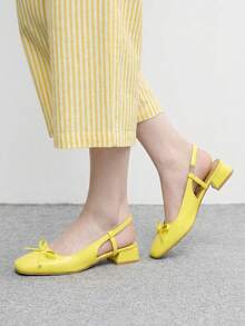 CUCCOO BIZCHIC Ladies' Fashion Basics Commuter Elegant Versatile Flats For Festive Outdoor Offices - Yellow - View 4