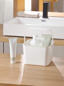 Haus Hana Soft Handheld Storage Basket, Square Soft Storage Basket Desktop Storage Box, Home Bathroom Organizing Box, Handheld Cosmetics Wash And Bath Basket, Multi Purpose Storage Basket, Home Handheld Storage Box, Square Large Capacity, Very Suitable For Collecting Mobile Phones, Glasses, Remote Controls, Chargers, Keys, Etc., Suitable For Multi Functional Desktop Storage Boxes In Home, Bedroom, Living Room, And Office, Home Decoration - Multicolor - View 2