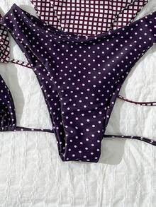 Swim Mod Bộ 4 món bikini kiểu dáng mới, họa tiết hoa nhiều màu sắc kết hợp với vỏ sò và sao biển bằng kim loại, kiểu dáng cạp cao, thích hợp cho kỳ nghỉ biển của phụ nữ. - Nhiều màu - Xem 4