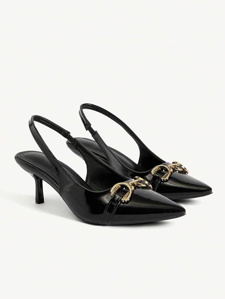 CUCCOO CHICEST French Pointed Toe High Heels Closed Toe Sandals Women's Kitten Heel Fashion Stiletto Sandals Shoes