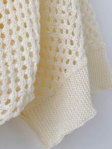 GlowEve CURVE Áo khoác cardigan dệt kim dáng rộng đa năng mùa xuân/hè, cổ chữ V sâu kết hợp tay áo cánh dơi tôn dáng, thắt eo tạo hiệu ứng thon gọn, dễ phối với áo hai dây, váy, phù hợp cho đi làm, hẹn hò, tiệc trà chiều, nhẹ nhàng nhưng vẫn thanh lịch. - Màu be - Xem 7