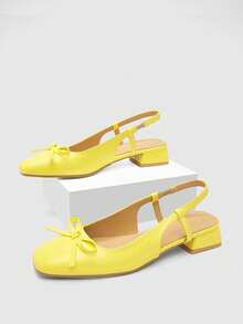 CUCCOO BIZCHIC Ladies' Fashion Basics Commuter Elegant Versatile Flats For Festive Outdoor Offices - Yellow - View 6