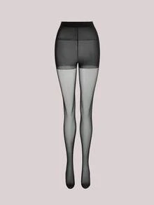 2双装女士性感20D透明黑色连裤袜，时尚简约，舒适 - 黑色 - 查看 7
