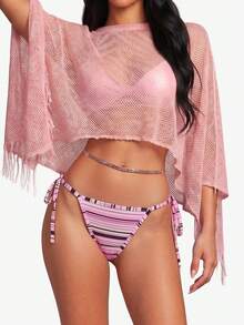 Hanevo Women's Patchwork Casual Sexy Comfortable Briefs Beach Light Pink Summer - Multicolor - View 4