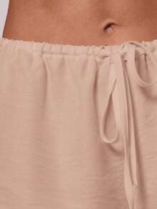 MUSERA Quần short nữ dáng ngắn thắt eo bằng vải giả lanh, thích hợp mặc đi biển, nghỉ mát, du lịch, mùa hè, sân bay, ngày Quốc khánh 4 tháng 7, đi học, mùa xuân. - Màu tím hoa cà - Xem 6