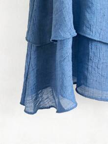 Linhara Plus Size Women's Romantic Spring/Summer Fashionable Versatile Daily Commute Camisole - Blue - View 3