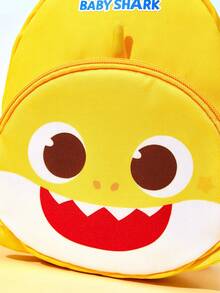 BABY SHARK X SHEIN 1. Ba lô mini hình hoạt hình dễ thương, dây đeo vai có thể điều chỉnh độ dài, thích hợp cho các chuyến đi chơi, đi làm, v.v., hình cá mập con, cá mập dễ thương, đại dương. - Màu vàng - Xem 4