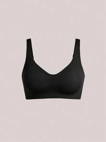 2件裝極簡舒適女款運動內衣，無鋼圈，純色，適合夏季 - 彩色 - 查看 6