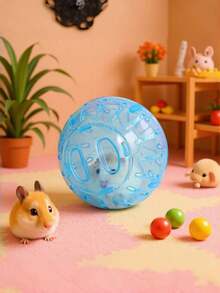 Petite boule d'exercice pour animaux de compagnie en matériau PP transparent. Jouet de course pour hamsters, structure robuste pour rongeurs et souris. Conception interactive pour soulager l'ennui et stimuler l'activité mentale et physique, à utiliser à l'intérieur ou à l'extérieur. Surface lisse et facile à nettoyer. Accessoires pour animaux de compagnie, jouets pour petits animaux. - Multicolore - Voir 4
