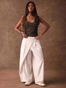 SHEIN BAE Áo tank top nữ họa tiết da báo - Cổ tròn ôm sát, phong cách đường phố thời trang và thanh lịch, chất liệu co giãn cơ bản, hoàn hảo cho các buổi hòa nhạc mùa hè, tiệc tùng, lễ hội âm nhạc, thể thao và mặc nhà thoải mái. - Nhiều màu - Xem 3