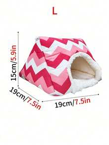 1PC Polyester Padded Warm Small Animal Nest Soft Cozy Comfortable Fluffy Pet Bed For Hamsters Sugar Gliders Squirrels Parrots Small Pets Indoor Cage Home Pet Supplies Daily Use Essentials - Multicolor - View 11