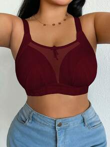 Áo ngực không gọng cỡ lớn - Màu Đỏ Sâu - Xem 4