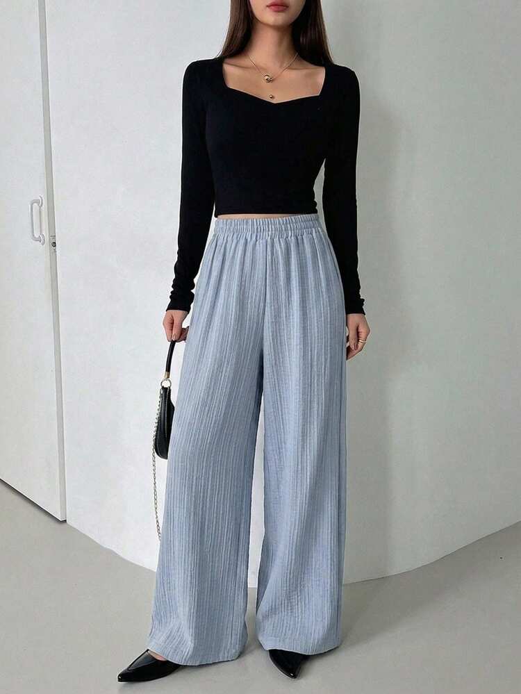 Women's Elastic Waist Casual Loose Pants For Vacation Summer