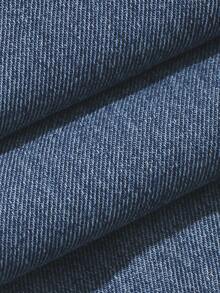 TOM AND JERRY X DAZY Quần jean denim nữ kiểu dáng thường ngày, đa năng, in hình hoạt hình. - Màu xanh lam - Xem 3