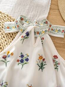 Emery Rose Kids Đầm chiffon họa tiết hoa nhí không tay cho bé gái - Nhiều màu - Xem 10