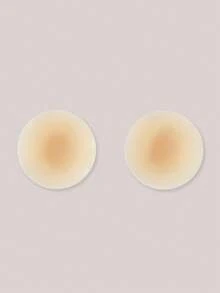 Veilyse 可重复使用的超薄乳贴，附赠收纳礼盒，隐形自粘式乳贴，方便携带，内衣及内衣配件，防止乳头凸出尴尬 - 杏色 - 查看 2