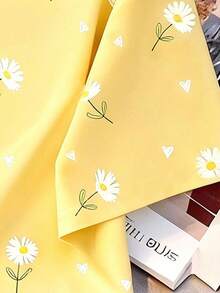Resyla Camiseta de manga corta casual de cuello redondo con estampado floral para mujer de talla grande - Amarillo - Ver 4