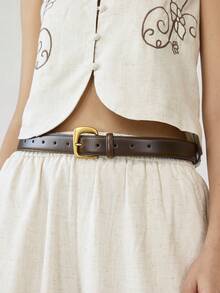 MOTF PREMIUM BLACK PIN BUCKLE CASUAL VERSATILE BELT - Coffee - View 6
