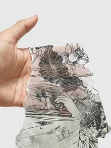 ROMWE Avant 新款中国风辣妹暗黑朋克音乐节性感透视短袖T恤（女款） - 白色 - 查看 5