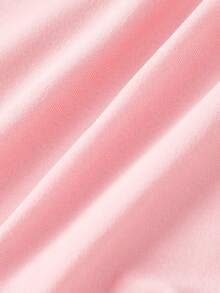 SHEIN MOD Solid Color Fashionable Summer Shell Strap Draped Neck T-Shirt,Summer Top - Pink - View 7