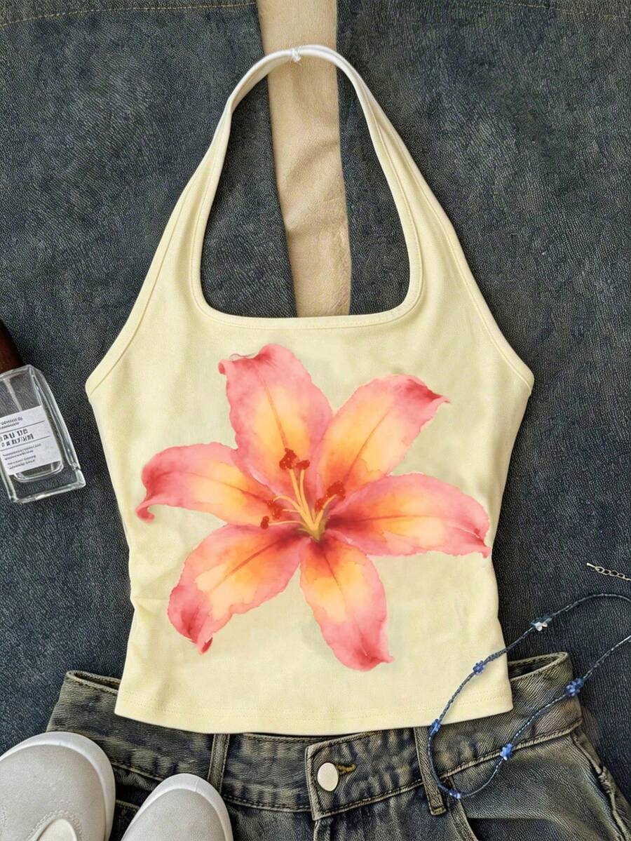 Áo tank top dài tay màu trắng kiểu yếm cho bé gái tuổi teen, thích hợp mặc mùa hè. - Nhiều màu - Xem 1