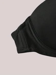 Veilyse Sujetador unicolor con aro - Negro - Ver 4