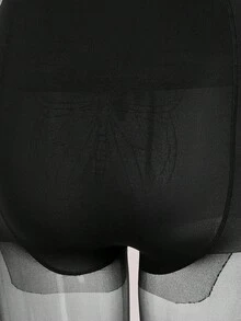 1双女士超薄镂空设计连裤袜，适合日常穿着，舒适保暖 - 黑色 - 查看 6