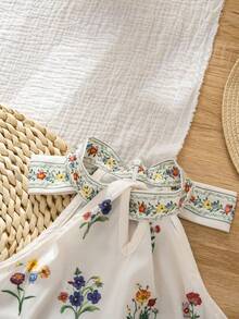 Emery Rose Kids Đầm chiffon họa tiết hoa nhí không tay cho bé gái - Nhiều màu - Xem 11