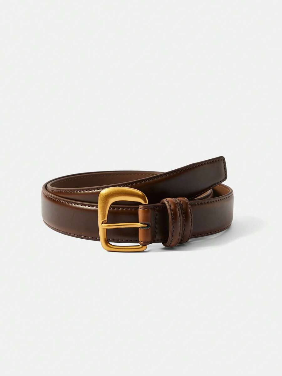 MOTF PREMIUM BLACK PIN BUCKLE CASUAL VERSATILE BELT - Coffee - View 2