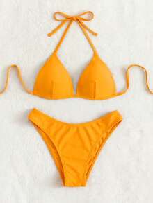 Oceva Damen Bikini Set, geeignet für Urlaub, Party, Strand, Frühling & Sommer - Orange - Übersicht 6