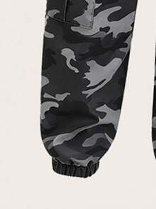 2pcs Tween Boy Casual Cargo Pants,Versatile Stylish Gray Summer Atletic Hiking Lightweight Comfortable For Spring/Summer Street Outdoor Campus Gifts - Multicolor - View 5