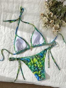 Swim Vcay Bộ bikini hai mảnh gợi cảm họa tiết hoa tuyệt đẹp mùa Xuân/Hè 2026 dành cho nữ, thích hợp cho mùa xuân nóng bức và kỳ nghỉ biển. - Nhiều màu - Xem 2