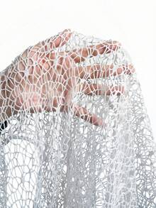 Zestiva Đầm dài tay ôm sát, co giãn, thanh lịch, gợi cảm dành cho nữ mùa xuân/hè 2026, phong cách nghỉ dưỡng biển đảo, chất liệu ren xuyên thấu khoét rỗng, cổ siêu sâu, thích hợp cho lễ hội âm nhạc, tiệc bãi biển, kỳ nghỉ, đi biển, tiệc trà chiều, dã ngoại, tiệc tùng, mặc hàng ngày, giải trí, thể thao ngoài trời. - trắng - Xem 8