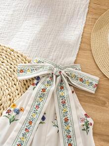 Emery Rose Kids Đầm chiffon họa tiết hoa nhí không tay cho bé gái - Nhiều màu - Xem 9