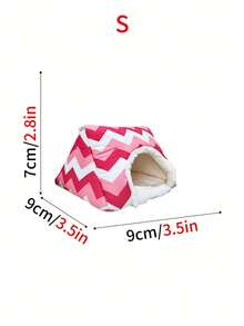 1PC Polyester Padded Warm Small Animal Nest Soft Cozy Comfortable Fluffy Pet Bed For Hamsters Sugar Gliders Squirrels Parrots Small Pets Indoor Cage Home Pet Supplies Daily Use Essentials - Multicolor - View 24