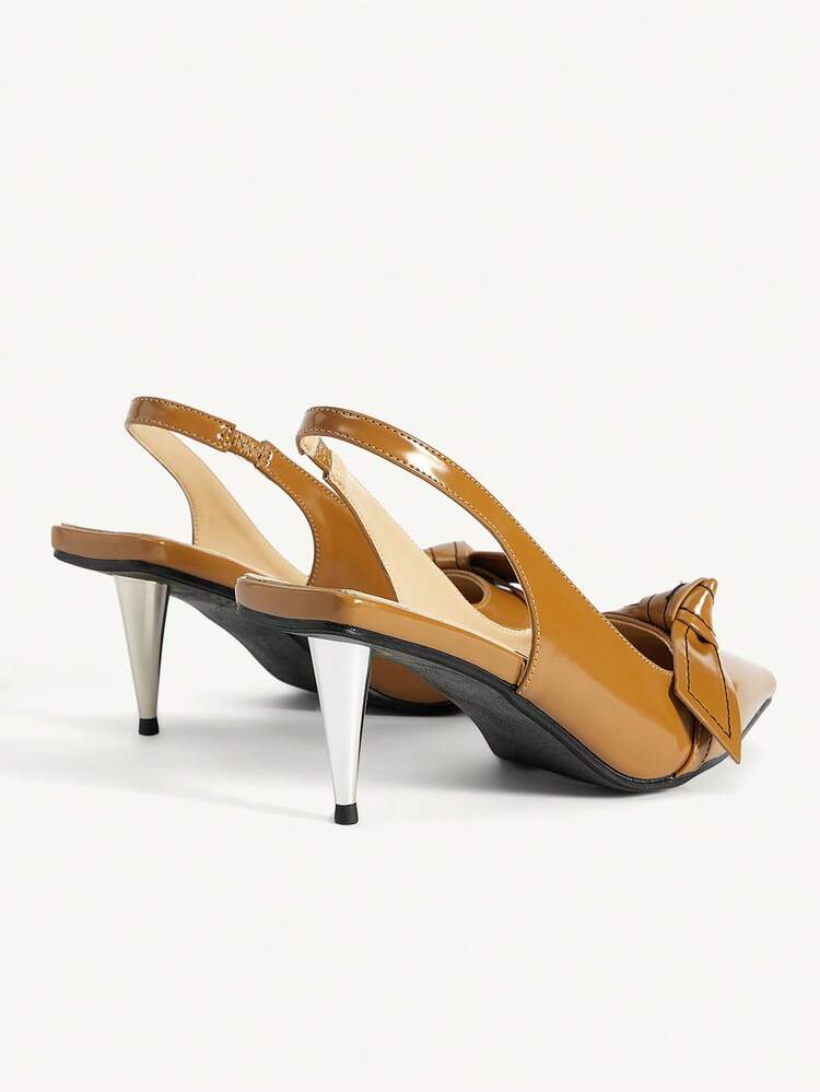 CUCCOO CHICEST Ladies Elegant Casual Party Wedding Bow Solid Color High Heels