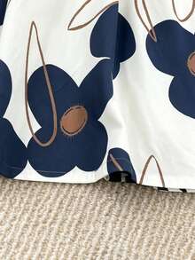GlowEve CURVE Pantalones holgados con estampado floral y nudo para tallas grandes - Multicolor - Ver 3