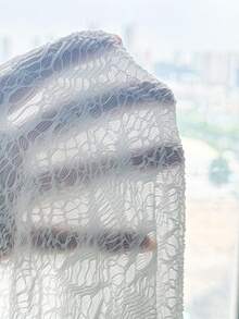 少女休闲优雅法式荷叶边3D立体花朵装饰不对称圆领针织纹理无袖修身短裙，公主裙，新年派对，春季郊游，日常穿着，女童白色连衣裙，毕业舞会，海滩度假，生日派对 - 白色 - 查看 7