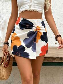 SHEIN Holidaya Váy quần bó sát in hoa dành cho nữ, thích hợp cho kỳ nghỉ hè ở bãi biển. - Nhiều màu - Xem 3