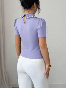 Vestido Casual Elegante para Mujer de , Ideal para Escapadas de Fin de Semana, Día de la Independencia, Día del Trabajo, Día de Colonia, Día de Acción de Gracias, - Azul marino - Ver 11