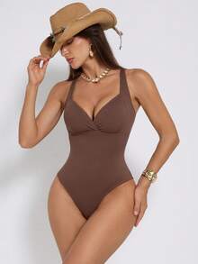 Shapewave Women One-Pieces - Brown - View 5