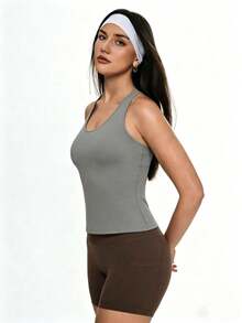 Eassivo Women Sports Tees & Tanks - Navy Blue - View 4