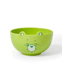 SHEIN X Care Bears 1个直径4.7英寸/12厘米的可爱卡通图案麦片碗，14.2盎司/420毫升深汤碗，陶瓷甜点碗，适用于沙拉、意面、燕麦片、拉面，可用于微波炉和洗碗机，情人节礼物 - 綠色 - 查看 3